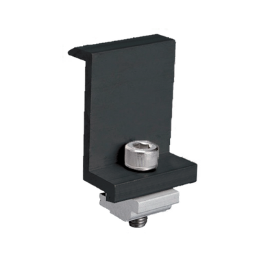 EL-EC END CLAMP FOR FRAMED PANEL 35MM BLACK