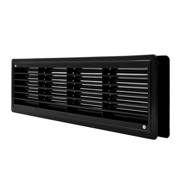 EL02-129 DOOR GRILLE 115x430MM, BLACK