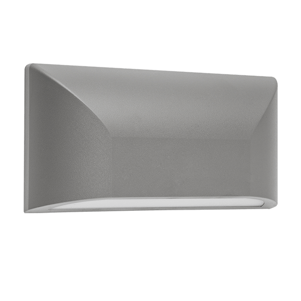 GRF05 LED ZUNANJA STENSKA LED SVETILKA 6W 4000K IP65 TEMNO SIVA