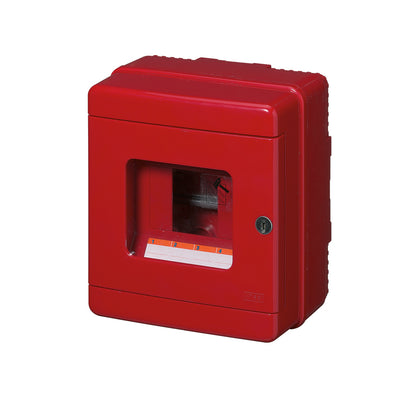 EC640 surface enclosure 4 MOD.(1X4) +ključavnica IP65 rdeča