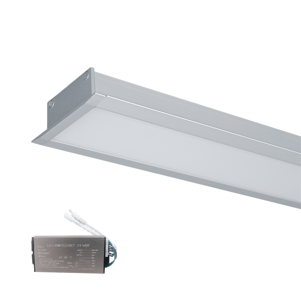 LED Profil vgradni S77 24W 4000K 600MM sivi z zasilnim modulom
