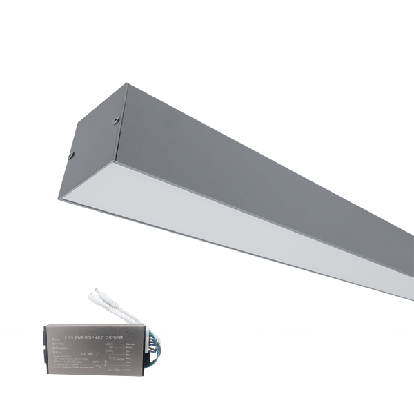 LED Profil nadometni S77 48W 4000K 1200MM sivi z zasilnim modulomim