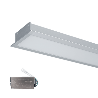 LED Profil vgradni S48 12W 4000K 600MM sivi z zasilnim modulom