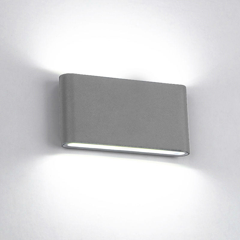 LED STENSKA SVETILKA 2X6W OKRUGLA 4000K SIVA