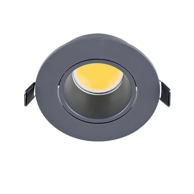 LED PLASTIČNA OKROGLA  SPOTLAMPA COB 7W 2700-3000K GRAFIT