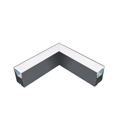 L-kotni vmesnik za LED profil S77 series sivi vgradni