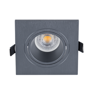 LED PLASTIČNA KVADRATNA SPOTLAMPA PAR 16 COB 7W 4000-4300K GRAFIT