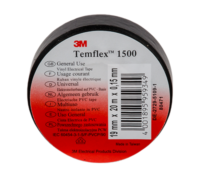 TEMFLEX 1500 SZIGETELŐSZALAG 20M/19MM FEKETE