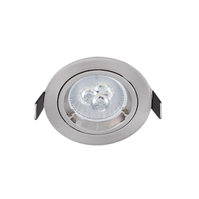 LED METAL OKROGLI DOWNLIGHT 6W GU10 6400K, SATEN NIKELJ