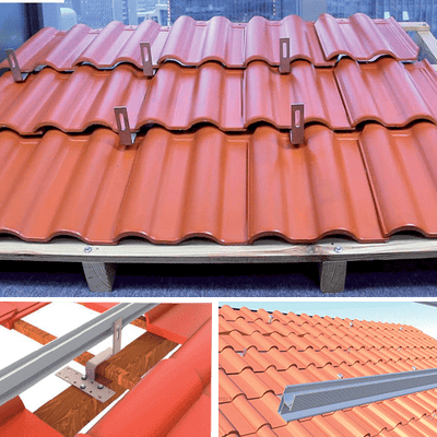 MOUNT STRUCTURE FOR TILE ROOF 580W PANEL 8kW,SET