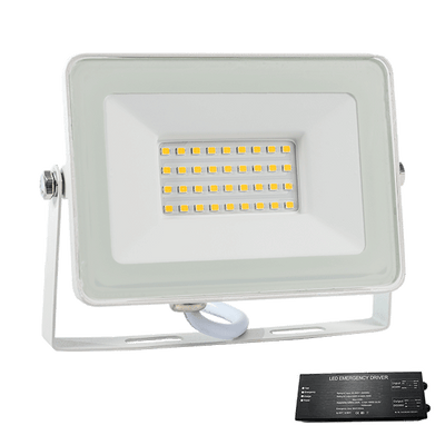 VEGA30 slim SMD 30W LED reflektor 3000K bel+zasilnim modulom
