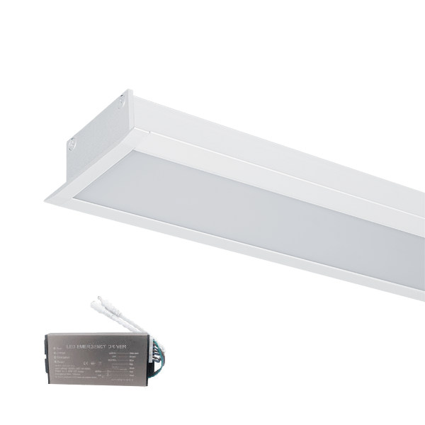 LED Profil vgradni S77 24W 4000K 600MM beli z zasilnim modulom