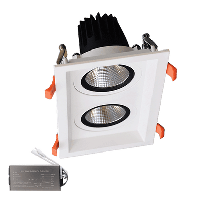 DVOJNI LED REFEKTOR 2X30W 230V 4000K WH+KOMPLET ZA ZASILO