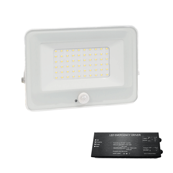 VEGA SLIM SMD LED REFLEKTOR 30W Z SENZORJEM BELI+ZASILNIM MODULOM