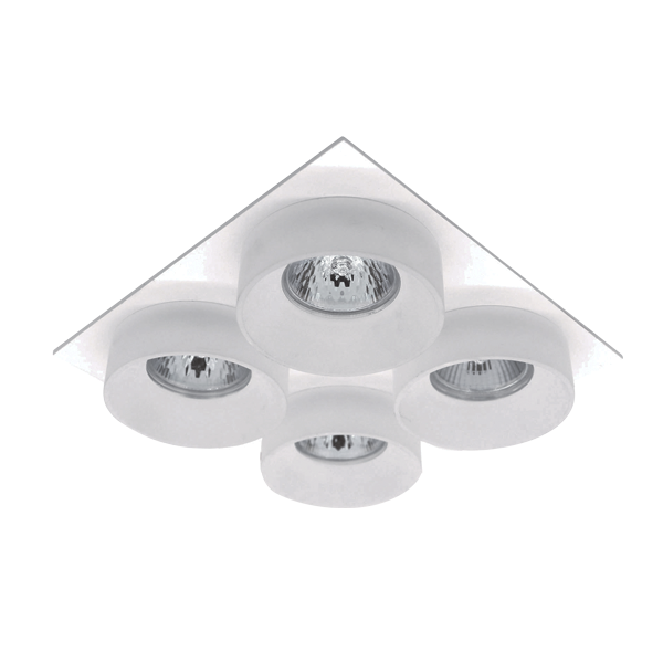 SA-045/4 KVADRATNA STROPNA SVETILKA 4XGU5.3 BELA