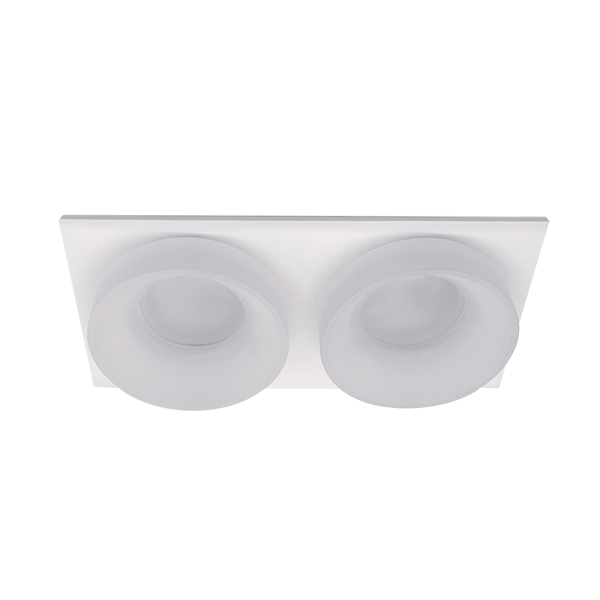 SA-045/2 KVADRATNA STROPNA SVETILKA 2XGU5.3 BELA