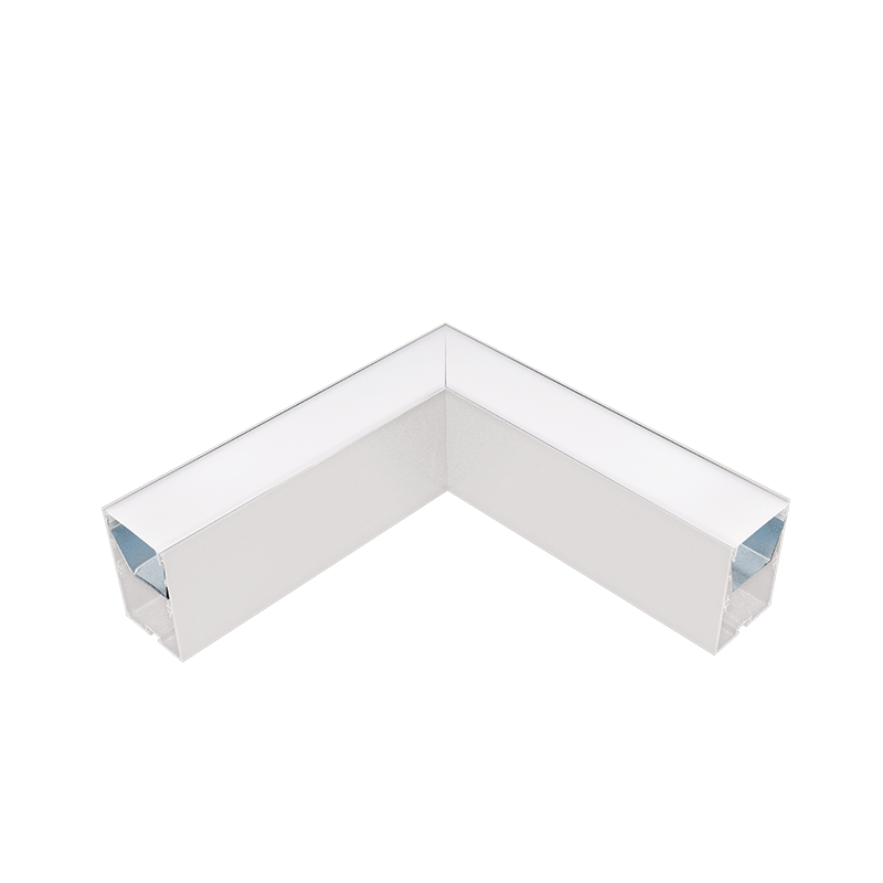 L-KOTNI VMESNIK ZA LED PROFIL S48 SERIES BELI VGRADNI