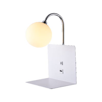BETTY STENSKA SVETILKA 1XG9 Z USB BELA