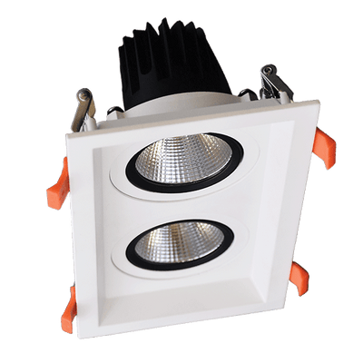 Dvojni LED premični refektor 2X30W 230V 4000K bel