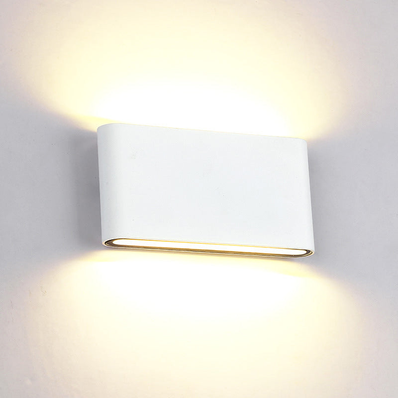 LED STENSKA SVETILKA 2X6W OKRUGLA 4000K BELA