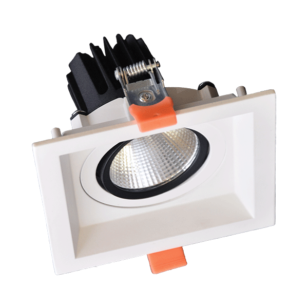 Kvadratni LED premični refektor 30W 230V 3000K bel