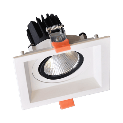 Kvadratni LED premični refektor 15W 230V 4000K bel