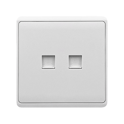 LONDON DOUBLE RAČUNALNIK RJ45 VTIČNICA BELA