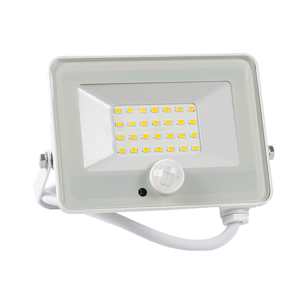 VEGA20 SLIM 20W LED REFLEKTOR S SENZORJEM 3000K BEL