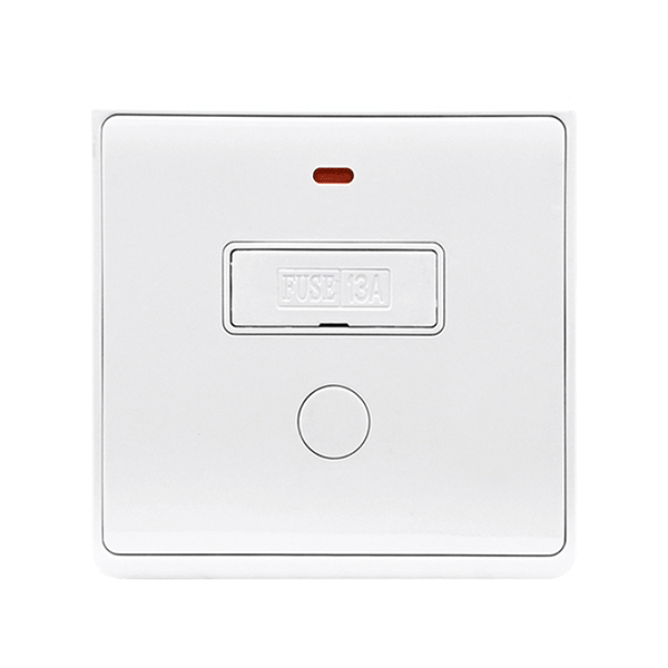 LONDON VTIČNICA S FUSE IN LED INDICATOR BELA