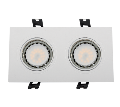 LED PLASTIČNA TRIKOTNA   SPOTLAMPA PAR 16 2X5.5W 2700-3000K S BELA