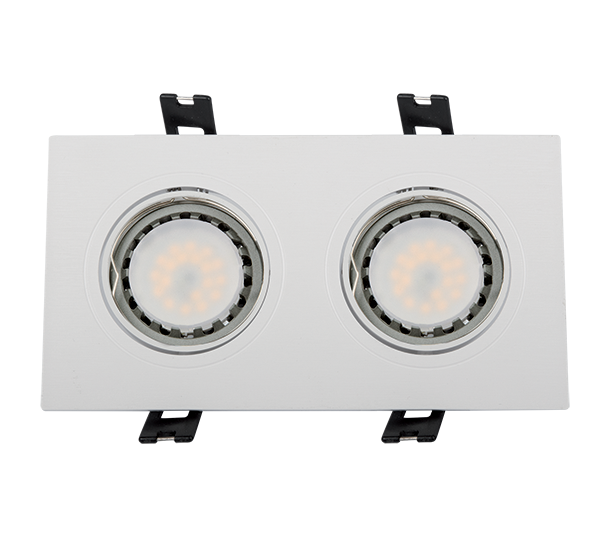 LED PLASTIČNA TRIKOTNA   SPOTLAMPA  PAR 16 2X5.5W 4000-4300K S BELA