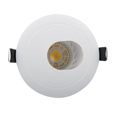 LED PLASTIČNA OKROGLA  JEDNOSTRANA SPOTLAMPA  PAR 16 COB 7W 2700-3000K BELA