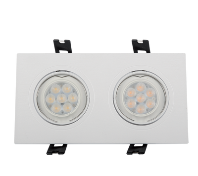 LED PLASTIČNA TRIKOTNA   SPOTLAMPA VISOKE SNAGE 2X6W 2700-3000K S BELA