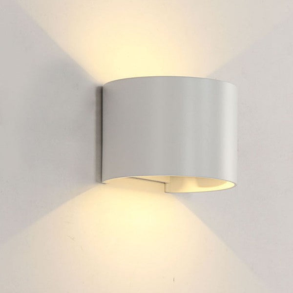 LED STENSKA SVETILKA OKRUGLA 2X5W 4000K IP54 BELA
