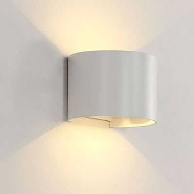 LED STENSKA SVETILKA OKRUGLA 2X5W 4000K IP54 BELA