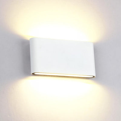 LED STENSKA SVETILKA 2X6W OKRUGLA 4000K BELA