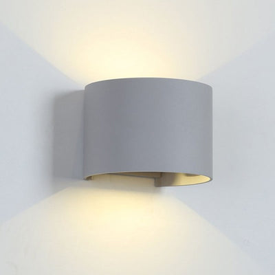 LED STENSKA SVETILKA OKRUGLA 2X5W 4000K IP54 SIVA