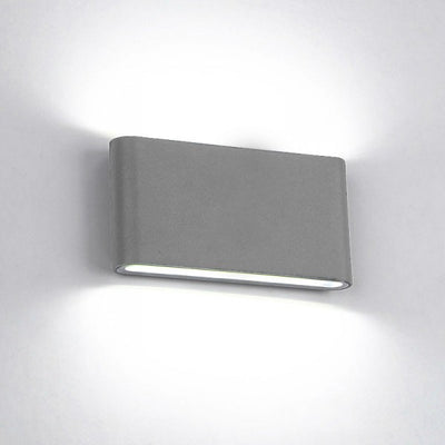 LED STENSKA SVETILKA 2X6W OKRUGLA 4000K SIVA
