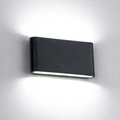 LED STENSKA SVETILKA 2X6W OKRUGLA 4000K ČRNA